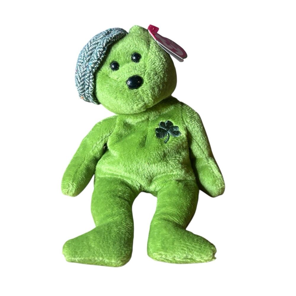 Ty Beanie Baby LOTS O' LUCK the Irish Bear (BBOM March 2007 Exclusive) 8.5" MWMT - Picture 1 of 3
